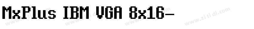 MxPlus IBM VGA 8x16字体转换